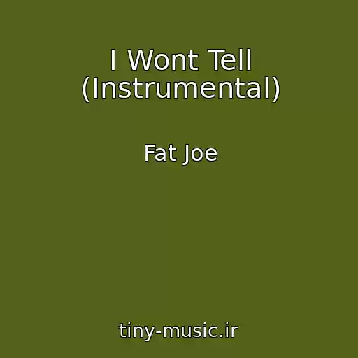 کاور آهنگ I Wont Tell (Instrumental) از Fat Joe