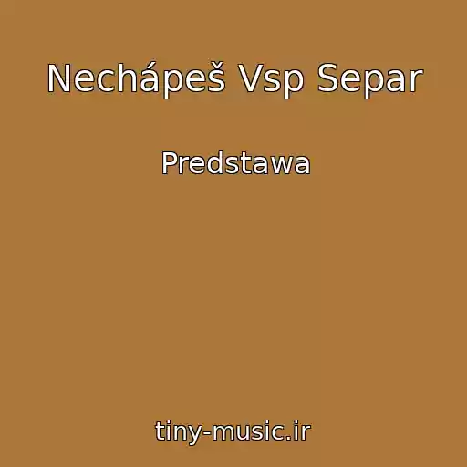 کاور آهنگ Nechápeš Vsp Separ از Predstawa