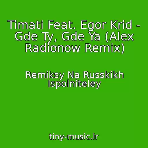 کاور آهنگ Timati Feat. Egor Krid - Gde Ty, Gde Ya (Alex Radionow Remix) از Remiksy Na Russkikh Ispolniteley
