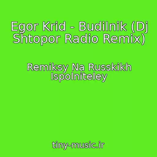 کاور آهنگ Egor Krid - Budilnik (Dj Shtopor Radio Remix) از Remiksy Na Russkikh Ispolniteley