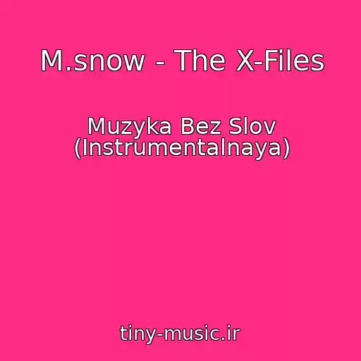 کاور آهنگ M.snow - The X-Files از Muzyka Bez Slov (Instrumentalnaya)