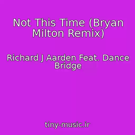 کاور آهنگ Not This Time (Bryan Milton Remix) از Richard J Aarden Feat. Dance Bridge