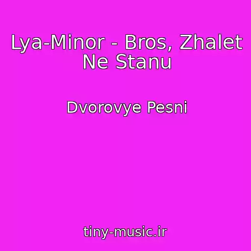 کاور آهنگ Lya-Minor - Bros, Zhalet Ne Stanu از Dvorovye Pesni