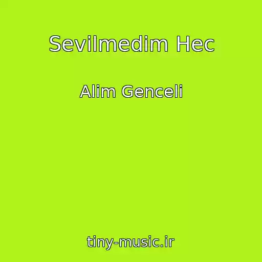 کاور آهنگ Sevilmedim Hec از Alim Genceli