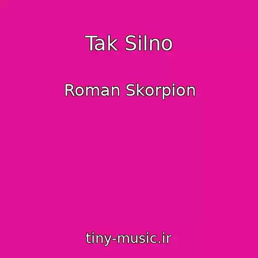 کاور آهنگ Tak Silno از Roman Skorpіon