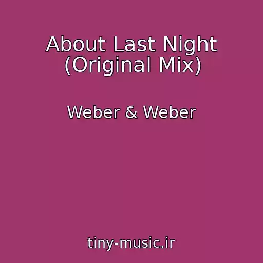 کاور آهنگ About Last Night (Original Mix) از Weber & Weber