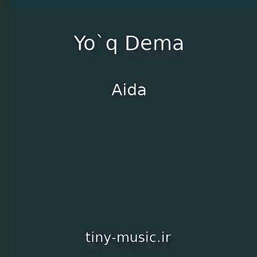 کاور آهنگ Yo`q Dema از Aida