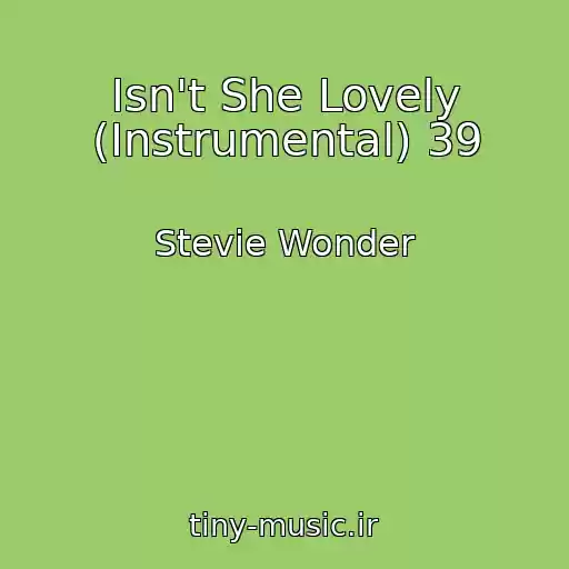 کاور آهنگ Isn't She Lovely (Instrumental) 39 از Stevie Wonder