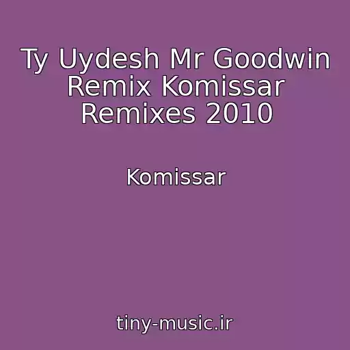 کاور آهنگ Ty Uydesh Mr Goodwin Remix Komissar Remixes 2010 از Komissar