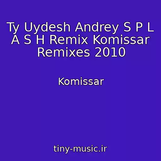 کاور آهنگ Ty Uydesh Andrey S P L A S H Remix Komissar Remixes 2010 از Komissar