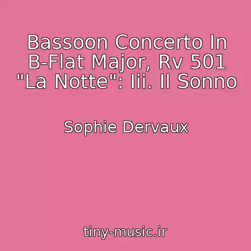 کاور آهنگ Bassoon Concerto In B-Flat Major, Rv 501 "La Notte": Iii. Il Sonno از Sophie Dervaux
