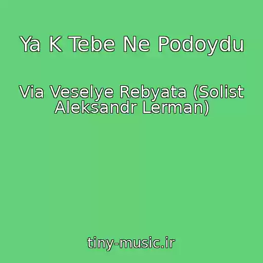 کاور آهنگ Ya K Tebe Ne Podoydu از Via Veselye Rebyata (Solist Aleksandr Lerman)