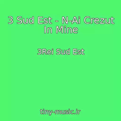 کاور آهنگ 3 Sud Est - N-Ai Crezut In Mine از 3Rei Sud Est
