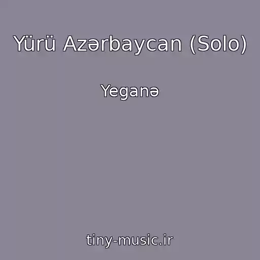 کاور آهنگ Yürü Azərbaycan (Solo) از Yeganə