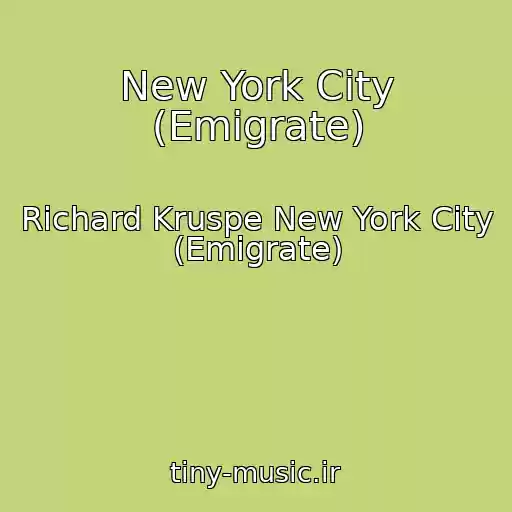 کاور آهنگ New York City (Emigrate) از Richard Kruspe New York City (Emigrate)