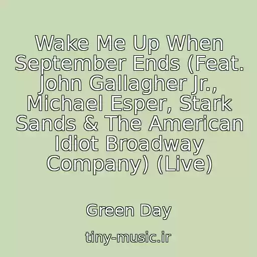 کاور آهنگ Wake Me Up When September Ends (Feat. John Gallagher Jr., Michael Esper, Stark Sands & The American Idiot Broadway Company) (Live) از Green Day