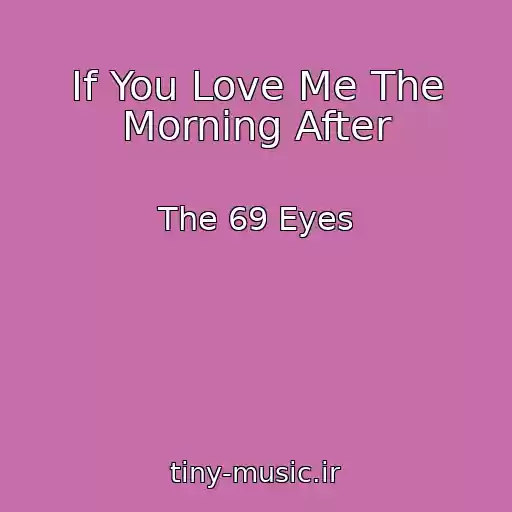 کاور آهنگ If You Love Me The Morning After از The 69 Eyes