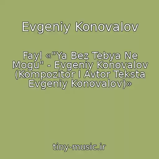 کاور آهنگ Evgeniy Konovalov از Fayl «"Ya Bez Tebya Ne Mogu" - Evgeniy Konovalov (Kompozitor I Avtor Teksta Evgeniy Konovalov)»