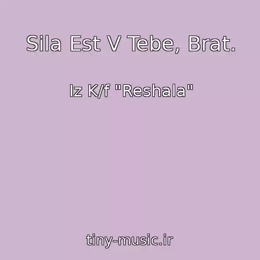 کاور آهنگ Sila Est V Tebe, Brat. از Iz K/f "Reshala"