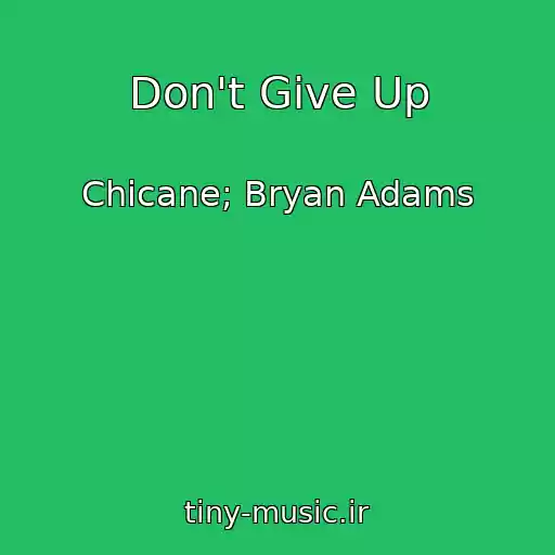 کاور آهنگ Don't Give Up از Chicane; Bryan Adams