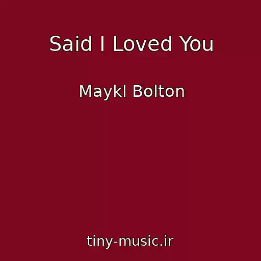 کاور آهنگ Said I Loved You از Maykl Bolton