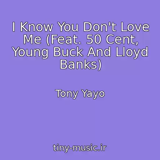 کاور آهنگ I Know You Don't Love Me (Feat. 50 Cent, Young Buck And Lloyd Banks) از Tony Yayo