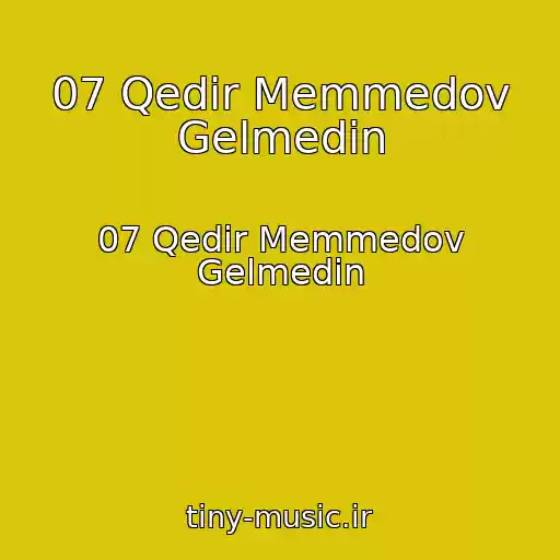 کاور آهنگ 07 Qedir Memmedov Gelmedin از 07 Qedir Memmedov Gelmedin