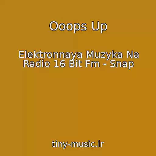 کاور آهنگ Ooops Up از Elektronnaya Muzyka Na Radio 16 Bit Fm - Snap