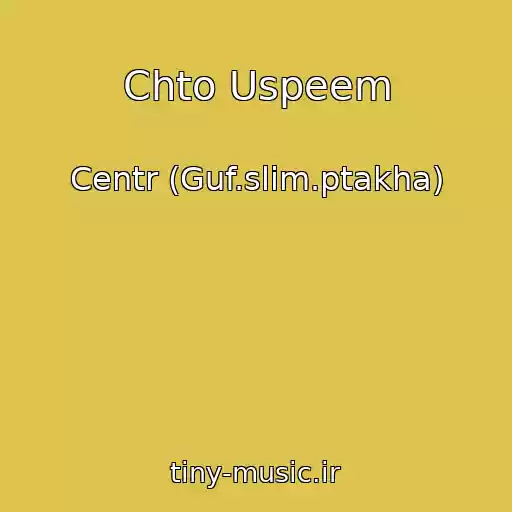 کاور آهنگ Chto Uspeem از Centr (Guf.slim.ptakha)