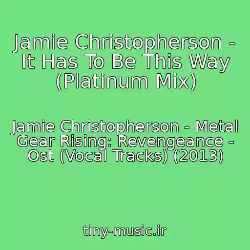 کاور آهنگ Jamie Christopherson - It Has To Be This Way (Platinum Mix) از Jamie Christopherson - Metal Gear Rising: Revengeance - Ost (Vocal Tracks) (2013)