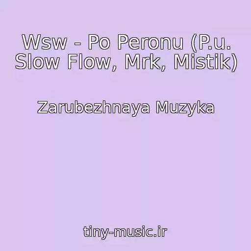 کاور آهنگ Wsw - Po Peronu (P.u. Slow Flow, Mrk, Mistik) از Zarubezhnaya Muzyka