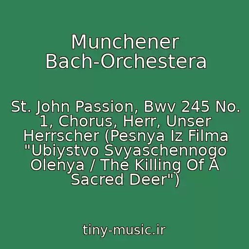 کاور آهنگ Munchener Bach-Orchestera از St. John Passion, Bwv 245 No. 1, Chorus, Herr, Unser Herrscher (Pesnya Iz Filma "Ubiystvo Svyaschennogo Olenya / The Killing Of A Sacred Deer")