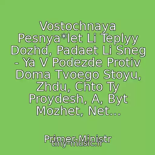 کاور آهنگ Vostochnaya Pesnya*let Li Teplyy Dozhd, Padaet Li Sneg - Ya V Podezde Protiv Doma Tvoego Stoyu, Zhdu, Chto Ty Proydesh, A, Byt Mozhet, Net... از Primer-Ministr