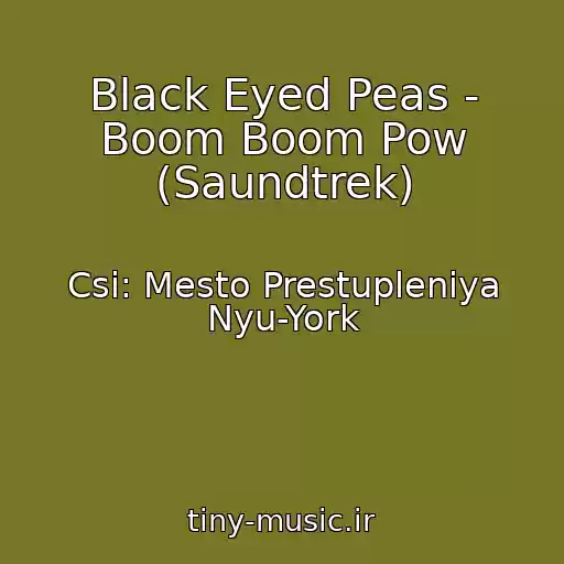 کاور آهنگ Black Eyed Peas - Boom Boom Pow (Saundtrek) از Csi: Mesto Prestupleniya Nyu-York