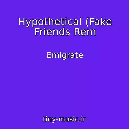 کاور آهنگ Hypothetical (Fake Friends Rem از Emigrate