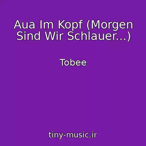 کاور آهنگ Aua Im Kopf (Morgen Sind Wir Schlauer...) از Tobee