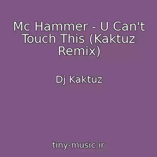 کاور آهنگ Mc Hammer - U Can't Touch This (Kaktuz Remix) از Dj Kaktuz