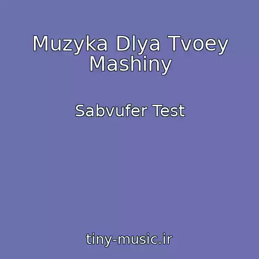 کاور آهنگ Muzyka Dlya Tvoey Mashiny از Sabvufer Test