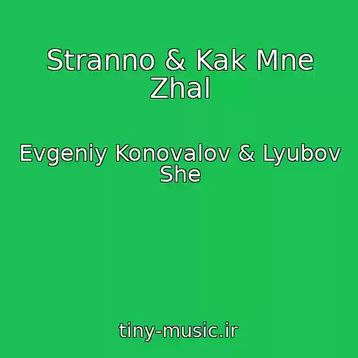 کاور آهنگ Stranno & Kak Mne Zhal از Evgeniy Konovalov & Lyubov She