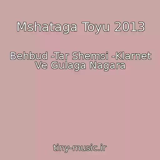 کاور آهنگ Mshataga Toyu 2013 از Behbud -Tar Shemsi -Klarnet Ve Gulaga Nagara