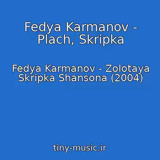 کاور آهنگ Fedya Karmanov - Plach, Skripka از Fedya Karmanov - Zolotaya Skripka Shansona (2004)