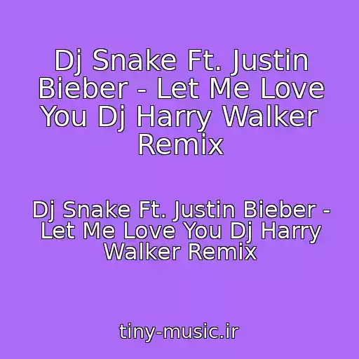 کاور آهنگ Dj Snake Ft. Justin Bieber - Let Me Love You Dj Harry Walker Remix از Dj Snake Ft. Justin Bieber - Let Me Love You Dj Harry Walker Remix
