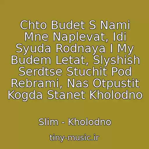 کاور آهنگ Chto Budet S Nami Mne Naplevat, Idi Syuda Rodnaya I My Budem Letat, Slyshish Serdtse Stuchit Pod Rebrami, Nas Otpustit Kogda Stanet Kholodno از Slim - Kholodno