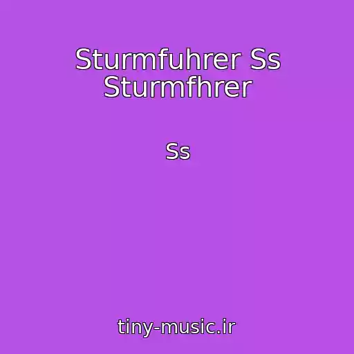 کاور آهنگ Sturmfuhrer Ss Sturmfhrer از Ss