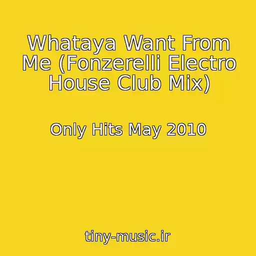کاور آهنگ Whataya Want From Me (Fonzerelli Electro House Club Mix) از Only Hits May 2010