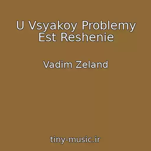 کاور آهنگ U Vsyakoy Problemy Est Reshenie از Vadim Zeland