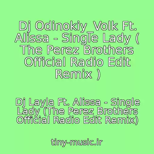 کاور آهنگ Dj Odinokiy_Volk Ft. Alissa - Single Lady ( The Perez Brothers Official Radio Edit Remix ) از Dj Layla Ft. Alissa - Single Lady (The Perez Brothers Official Radio Edit Remix)