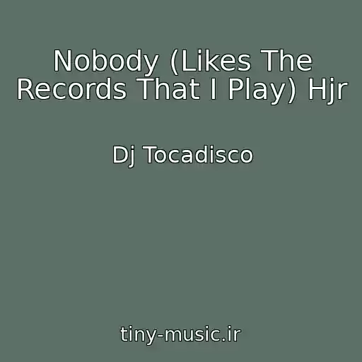 کاور آهنگ Nobody (Likes The Records That I Play) Hjr از Dj Tocadisco