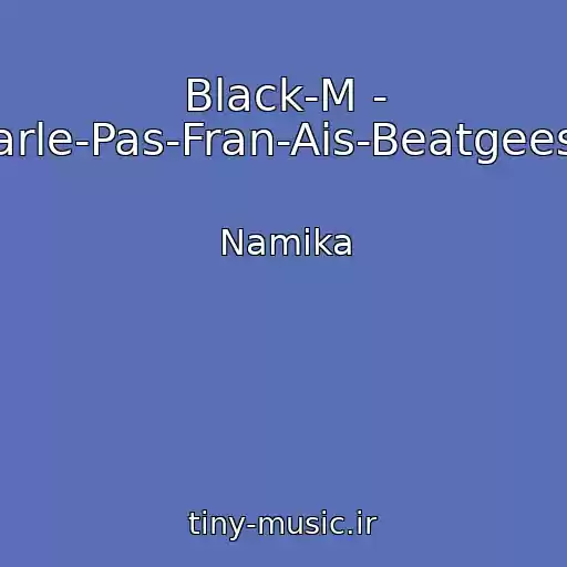 کاور آهنگ Black-M - Je-Ne-Parle-Pas-Fran-Ais-Beatgees-Remix از Namika