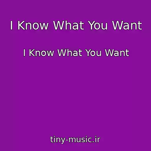 کاور آهنگ I Know What You Want از I Know What You Want